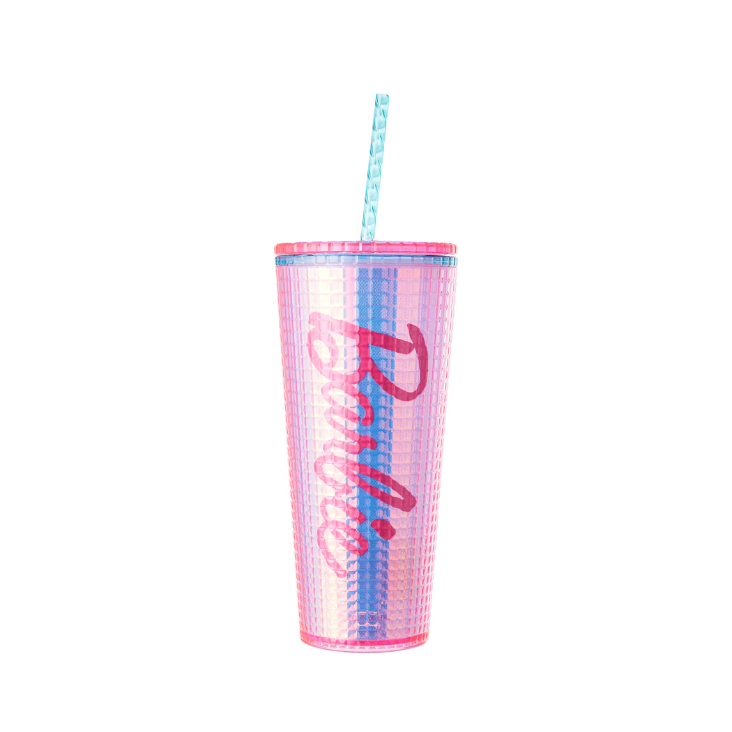 MINISO BARBIE SHINING COLLECTION DOUBLE WALL TUMBLER WITH STRAW (775ML) 2016419010101 PLASTIC WATER BOTTLE