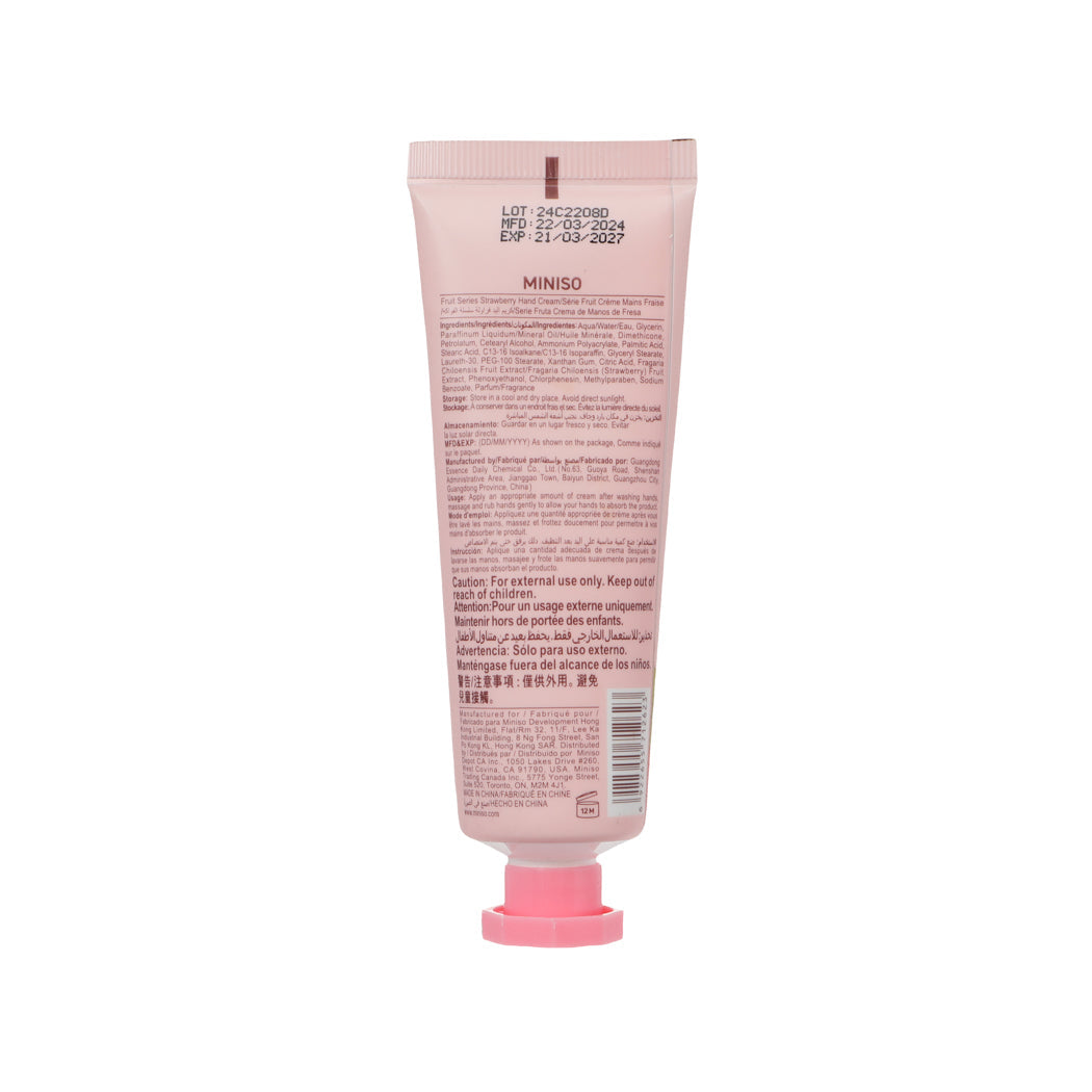 MINISO FRUIT SERIES STRAWBERRY HAND CREAM 2016428410107 HAND CREAM