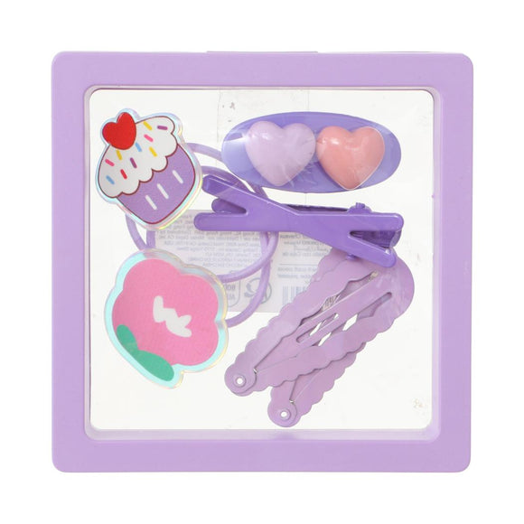 MINISO HAIR ACCESSORIES SET WITH COLORFUL STORAGE BOX (6 PCS) 2016469110103 HAIR CLIPPERS