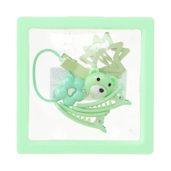 MINISO HAIR ACCESSORIES SET WITH COLORFUL STORAGE BOX (6 PCS) 2016469110103 HAIR CLIPPERS