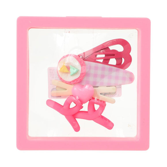 MINISO HAIR ACCESSORIES SET WITH COLORFUL STORAGE BOX (6 PCS) 2016469110103 HAIR CLIPPERS