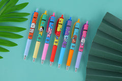 MINISO BT21 COLLECTION RETRACTABLE GEL PEN ( 7 ASSORTED MODELS ) PDQ 2016511810104 PEN