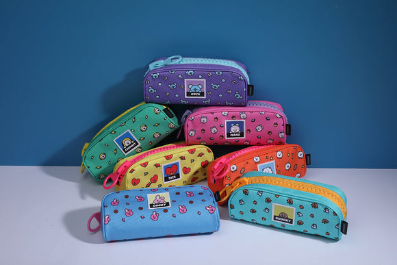 MINISO BT21 COLLECTION BIG ZIPPER STATIONERY CASE (7 ASSORTED MODELS) 2016512010107 STATIONERY ORGANIZER