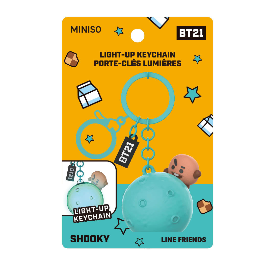MINISO BT21 COLLECTION LIGHT-UP KEYCHAIN ( SHOOKY ) 2016535416108 NIGHT LIGHT