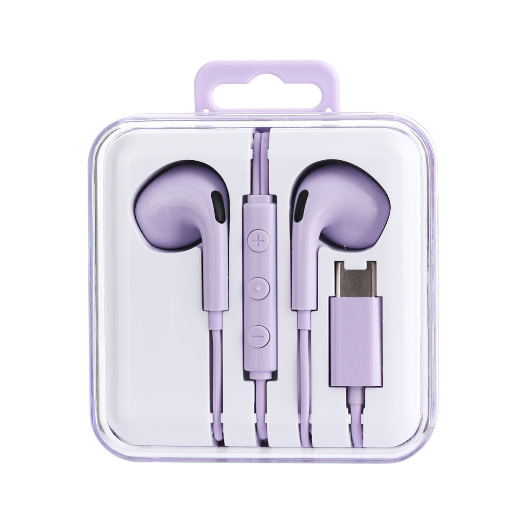 MINISO MOONLIGHT SERIES TYPE-C IN-EAR EARPHONES  MODEL: 6311#(PURPLE) 2016576511107 EARPHONES