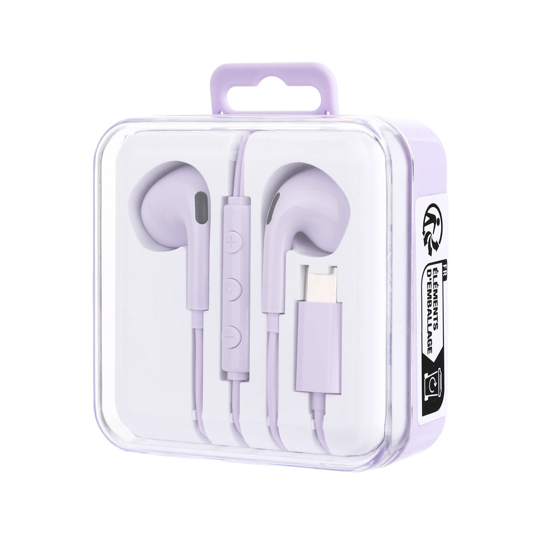 MINISO MOONLIGHT SERIES TYPE-C IN-EAR EARPHONES  MODEL: 6311#(PURPLE) 2016576511107 EARPHONES