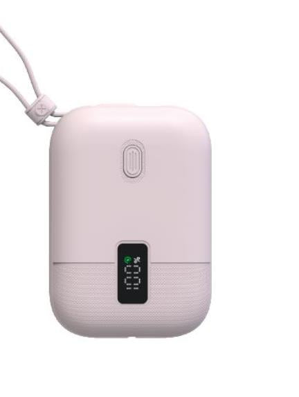 MINISO 9000MAH MINI POWER BANK WITH CABLE(PINK)  MODEL: F76-B 2016714912100 POWER BANK