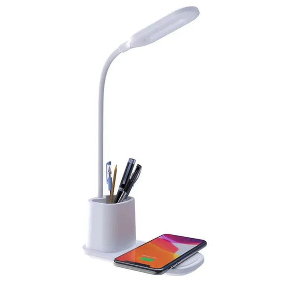 MINISO WIRELESS CHARGING LED LAMP WITH PEN HOLDER MODEL: SC1031-01 ( WHITE ) 2016739510107 TABLE LAMP