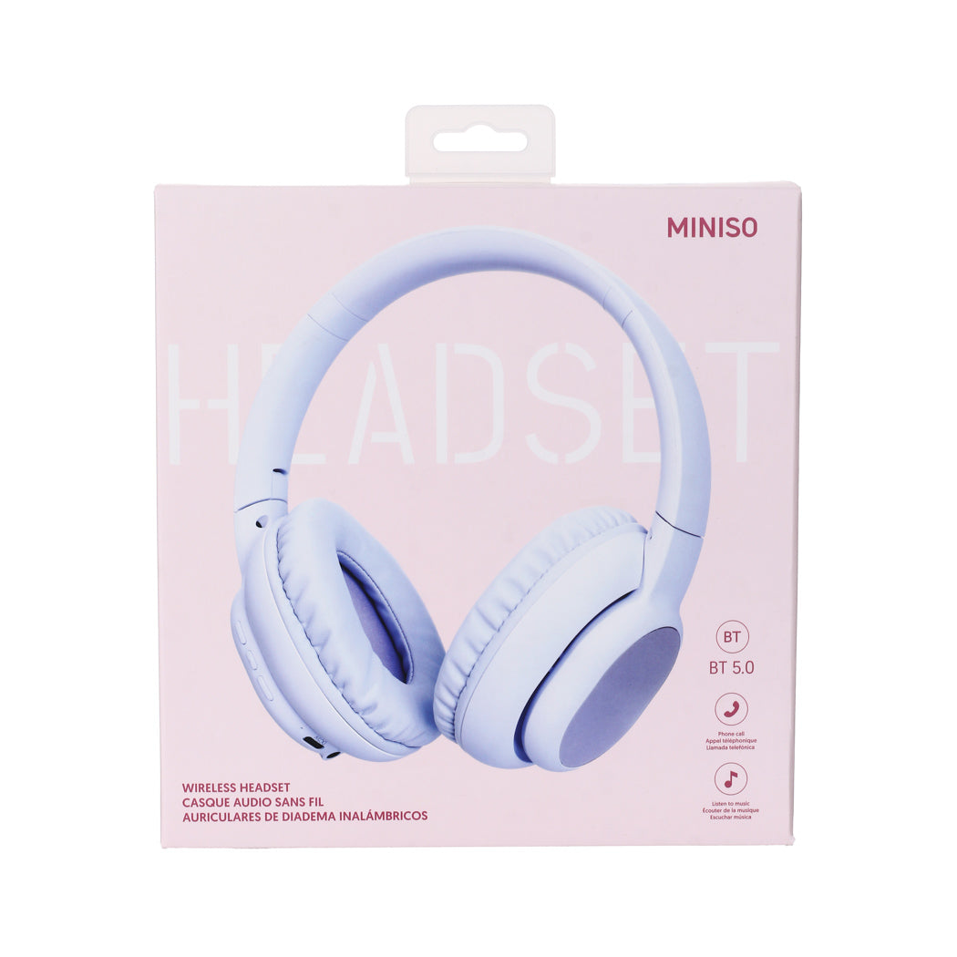 MINISO ELEGANCE WIRELESS HEADSET  MODEL: P6(PURPLE) 2016743911105 HEADPHONES