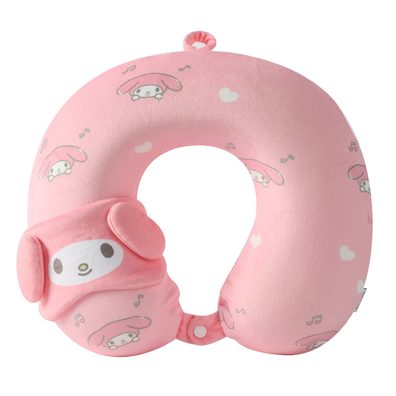 MINISO SANRIO CHARACTERS MEMORY FOAM NECK PILLOW WITH SLEEP MASK ( MY MELODY ) 2016790910106 U-SHAPED NECK PILLOW