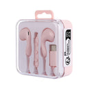 MINISO ELEGANCE SERIES TYPE-C IN-EAR EARPHONES  MODEL: 6312(PINK) 2016848412101 EARPHONES-2