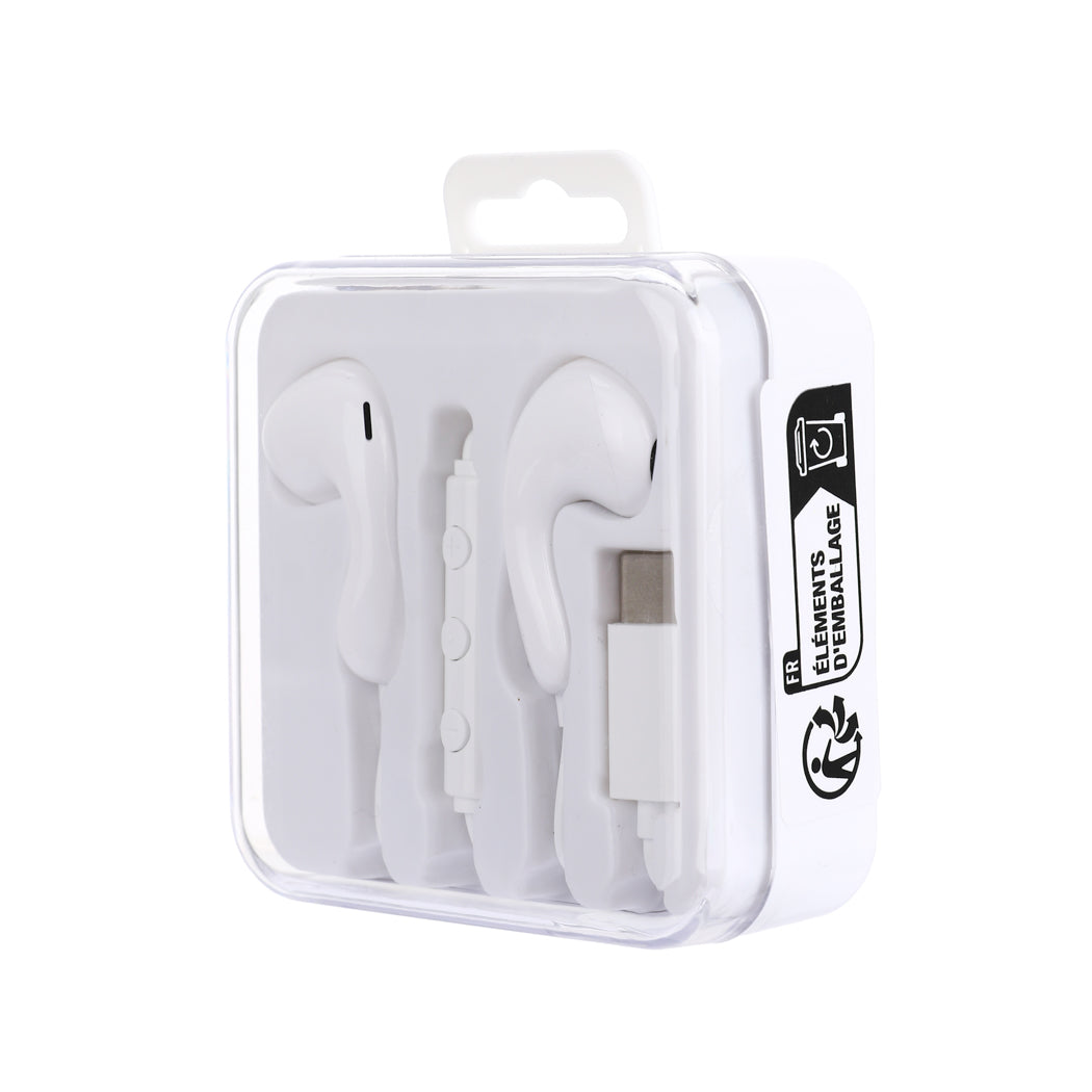 MINISO ELEGANCE SERIES TYPE-C IN-EAR EARPHONES  MODEL: 6312(WHITE) 2016848413108 EARPHONES