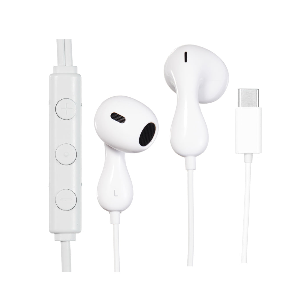 MINISO ELEGANCE SERIES TYPE-C IN-EAR EARPHONES  MODEL: 6312(WHITE) 2016848413108 EARPHONES