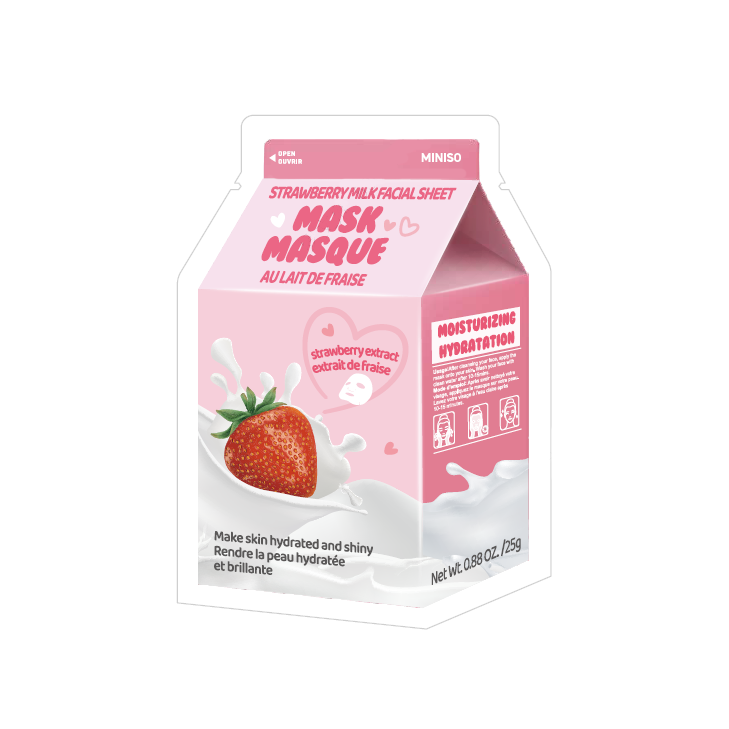 MINISO STRAWBERRY MILK FACIAL SHEET MASK 2016888810103 FACIAL MASK SHEET