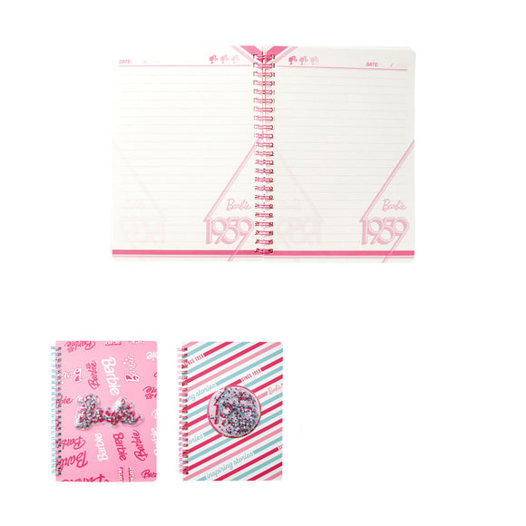 MINISO BARBIE SHINING COLLECTION SHAKING GLITTER A5 WIRE-BOUND BOOK ( 80 SHEETS ) 2016951510107 WIREBOUND BOOK