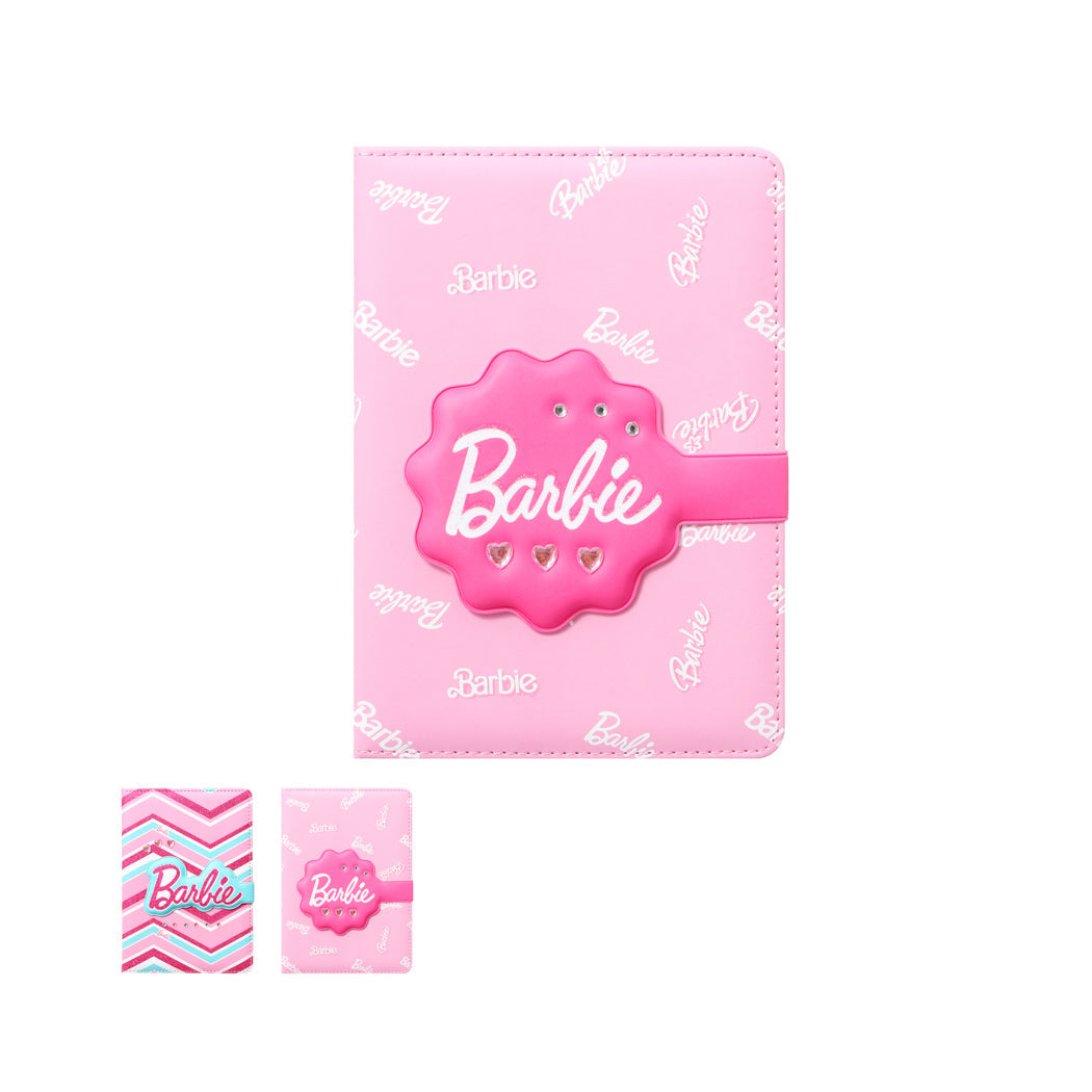 MINISO BARBIE SHINING COLLECTION B6 DIAMOND SLOW-REBOUND PU BOOK WITH MAGNETIC SNAP ( 80 SHEETS ) 2016951610104 HARDCOVER MEMO BOOK
