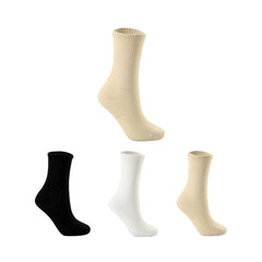 MINISO WOMEN'S COLORFUL CREW SOCKS 2 PAIRS ( BASIC COLOR ) 2017044710107 WOMEN'S LONG SOCKS