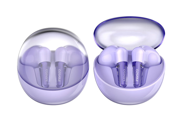 MINISO MASTER SERIES TWS EARPHONES   MODEL: C99(PURPLE) 2017071510107 EARPHONES