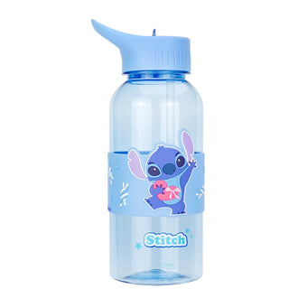 MINISO DISNEY LILO & STITCH COLLECTION PLASTIC BOTTLE WITH STRAW AND SLEEVE (1000ML)(STITCH) 2017082711104 PLASTIC WATER BOTTLE
