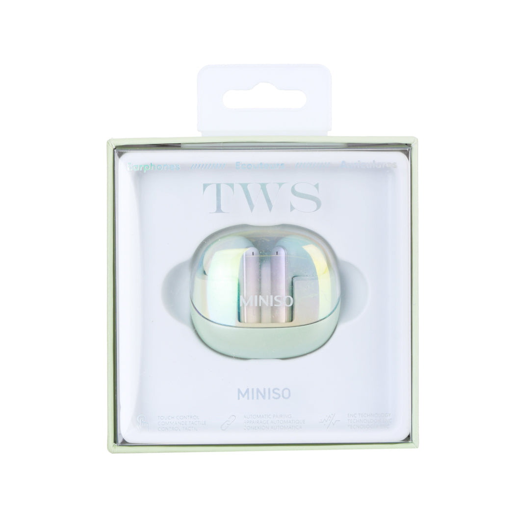 MINISO MERMAID SERIES TWS EARPHONES   MODEL: Y99(GREEN) 2017134610102 EARPHONES