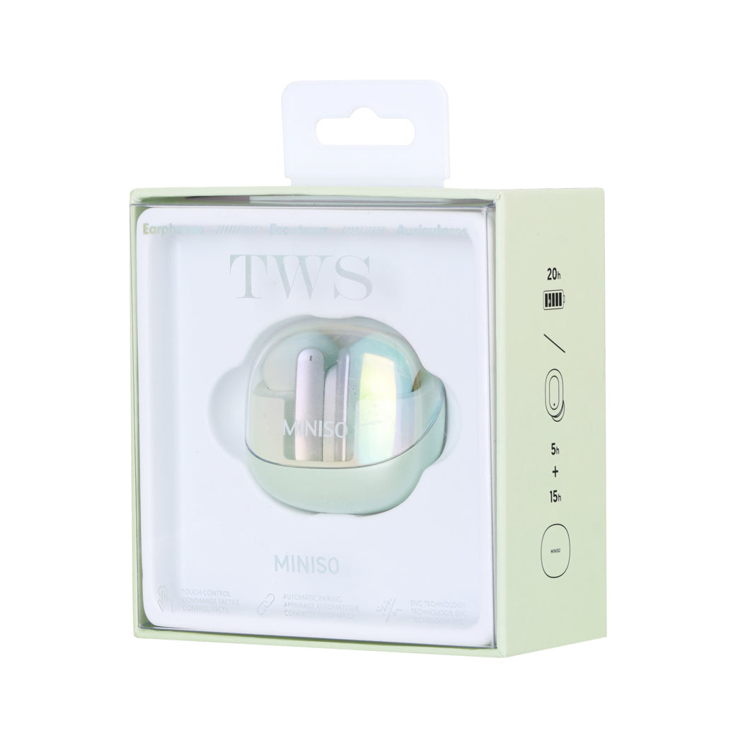 MINISO MERMAID SERIES TWS EARPHONES   MODEL: Y99(GREEN) 2017134610102 EARPHONES