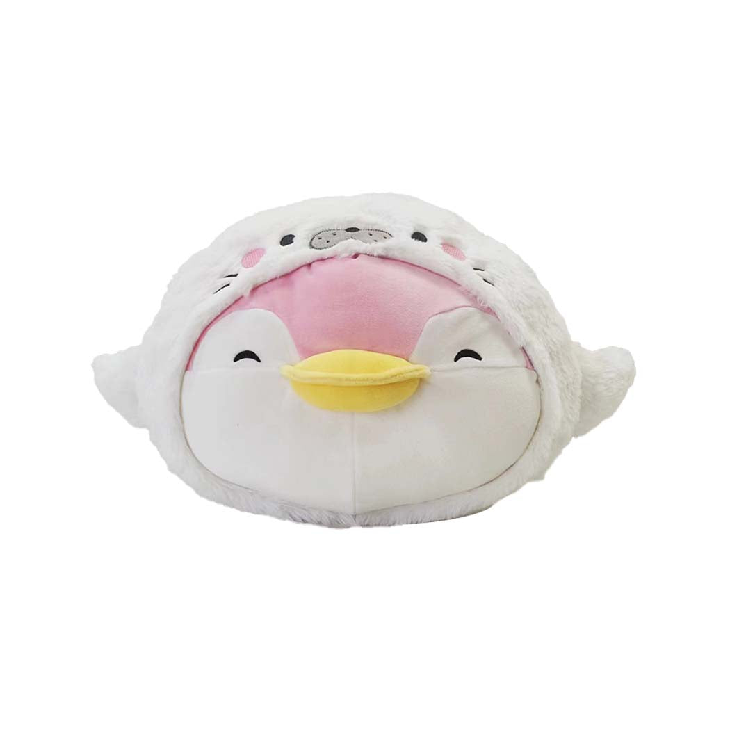 MINISO 13IN. OCEAN PENGUIN HEAD-SHAPE PILLOW(PINK PENDY) 2017268611105 CARTOON PILLOW