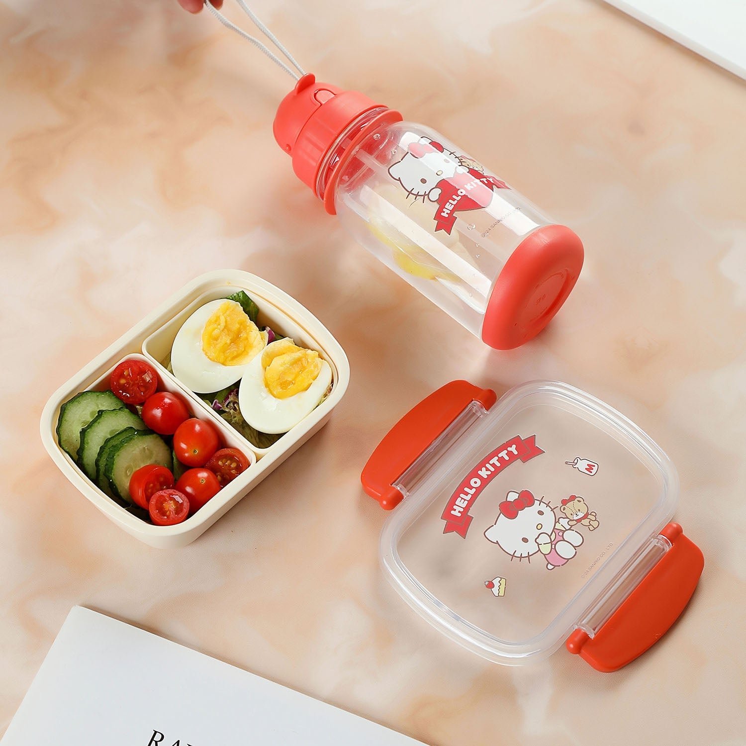 MINISO HELLO KITTY BENTO BOX & WATER BOTTLE SET 2017314310105 BENTO BOX