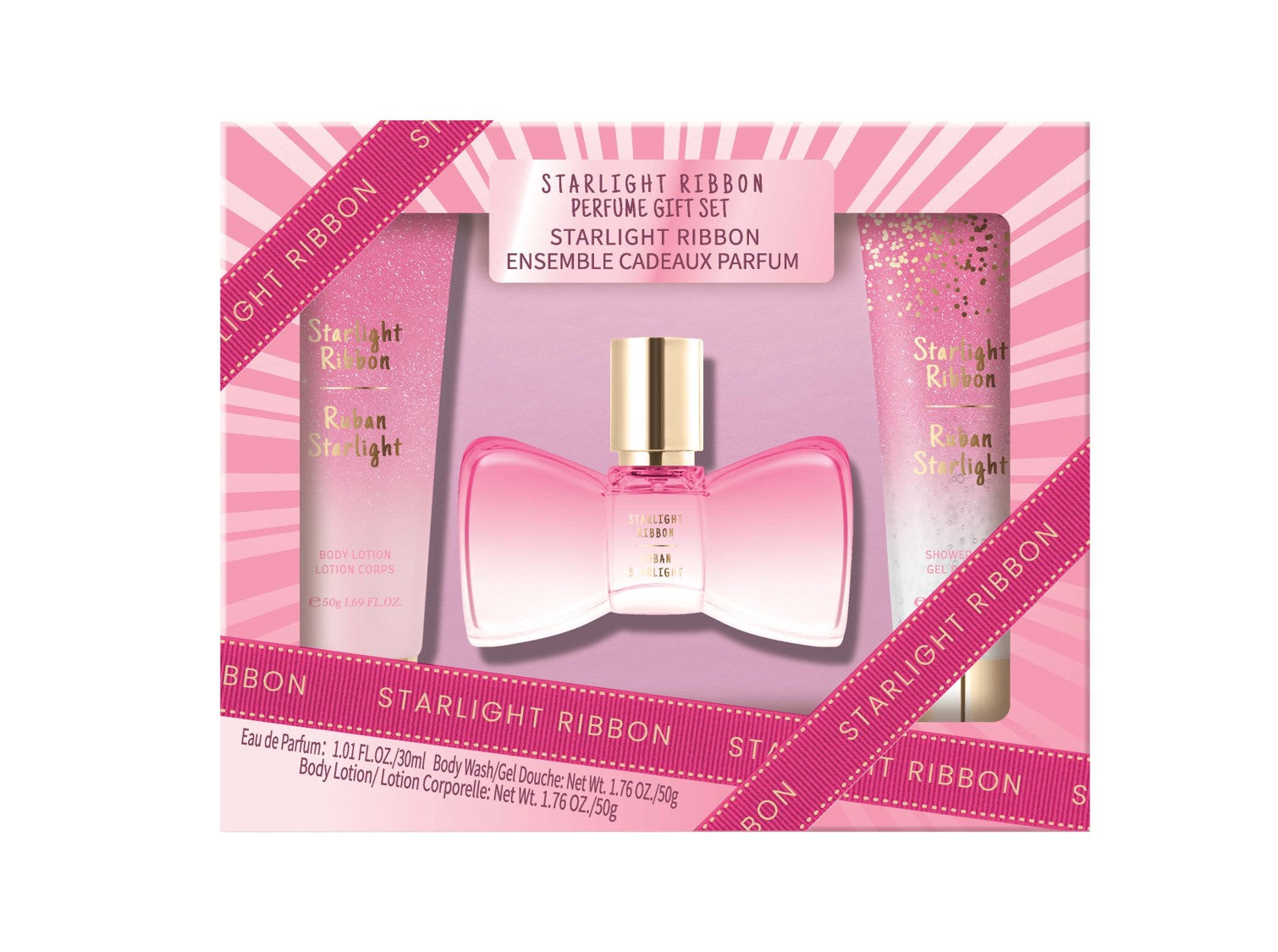 MINISO STARLIGHT RIBBON PERFUME GIFT SET 2017448410108 ROLL-ON DEODORANT