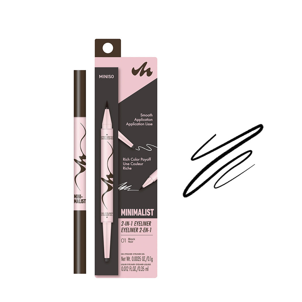 MINISO MINIMALIST 2-IN-1 EYELINER (01 BLACK) 2017454212109 EYELINER