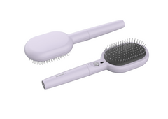 MINISO CLASSIC SERIES RECHARGEABLE NEGATIVE LON HAIR BRUSH MODEL: EA21001(PALE PURPLE) 2017511110102 ELECTRIC MASSAGER