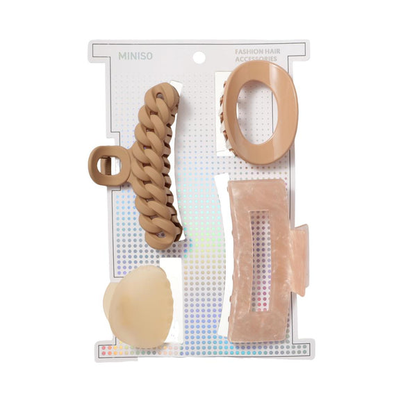 MINISO BASIC STYLE HAIR CLAW CLIPS ( 4 PCS ) 2017844210104 HAIR BAND