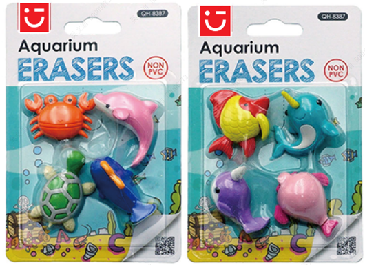 MINISO 3D ERASER COLLECTION SEA WORLD (2 ASSORTED MODELS) 2017907710107 STATIONERY