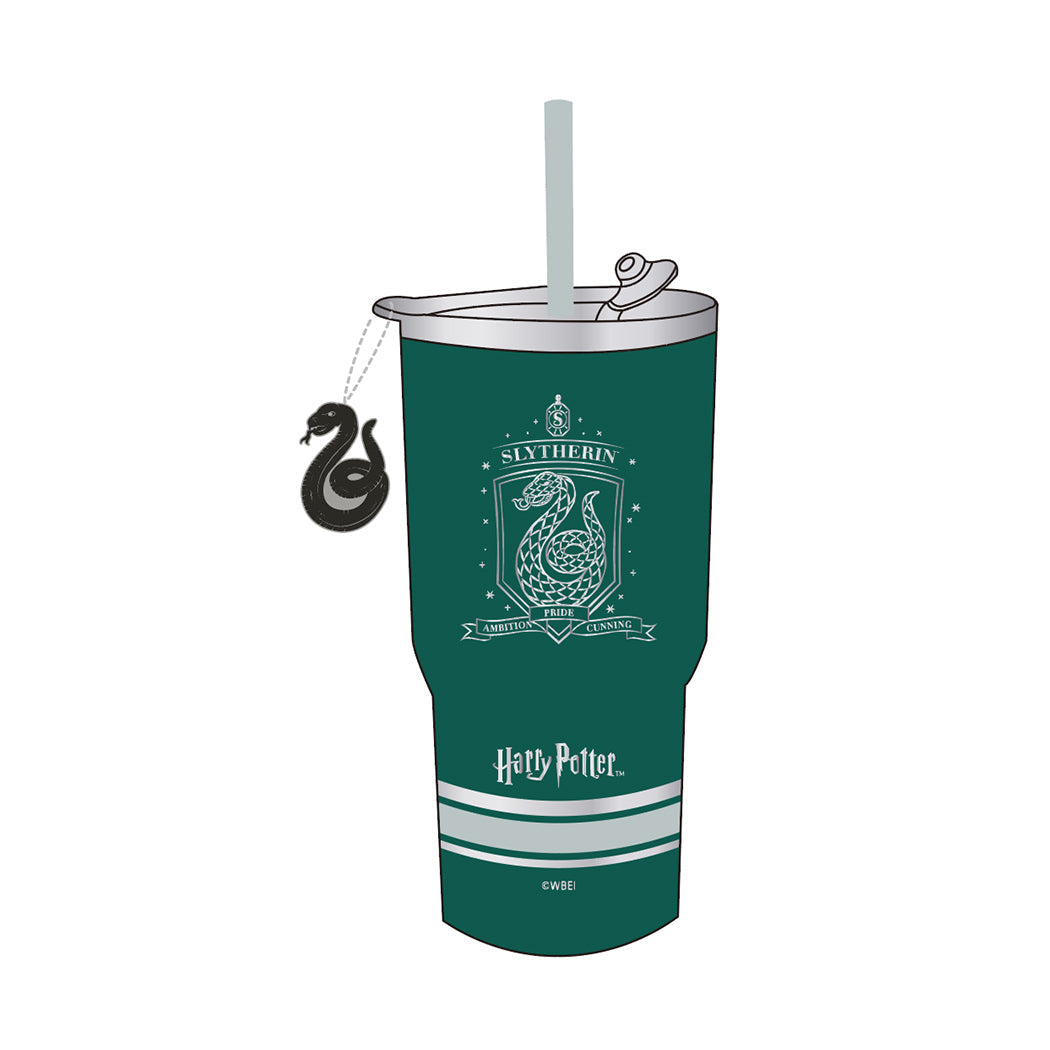 MINISO HARRY POTTER STEEL TUMBLER WITH CHARM AND STRAW (580ML, GREEN) 2017941812102 STEEL CUP