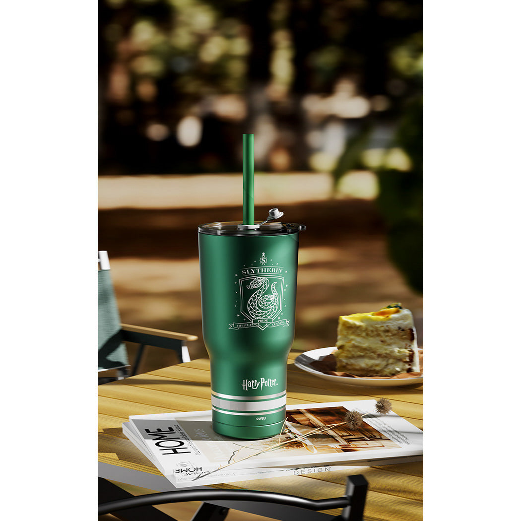 MINISO HARRY POTTER STEEL TUMBLER WITH CHARM AND STRAW (580ML, GREEN) 2017941812102 STEEL CUP