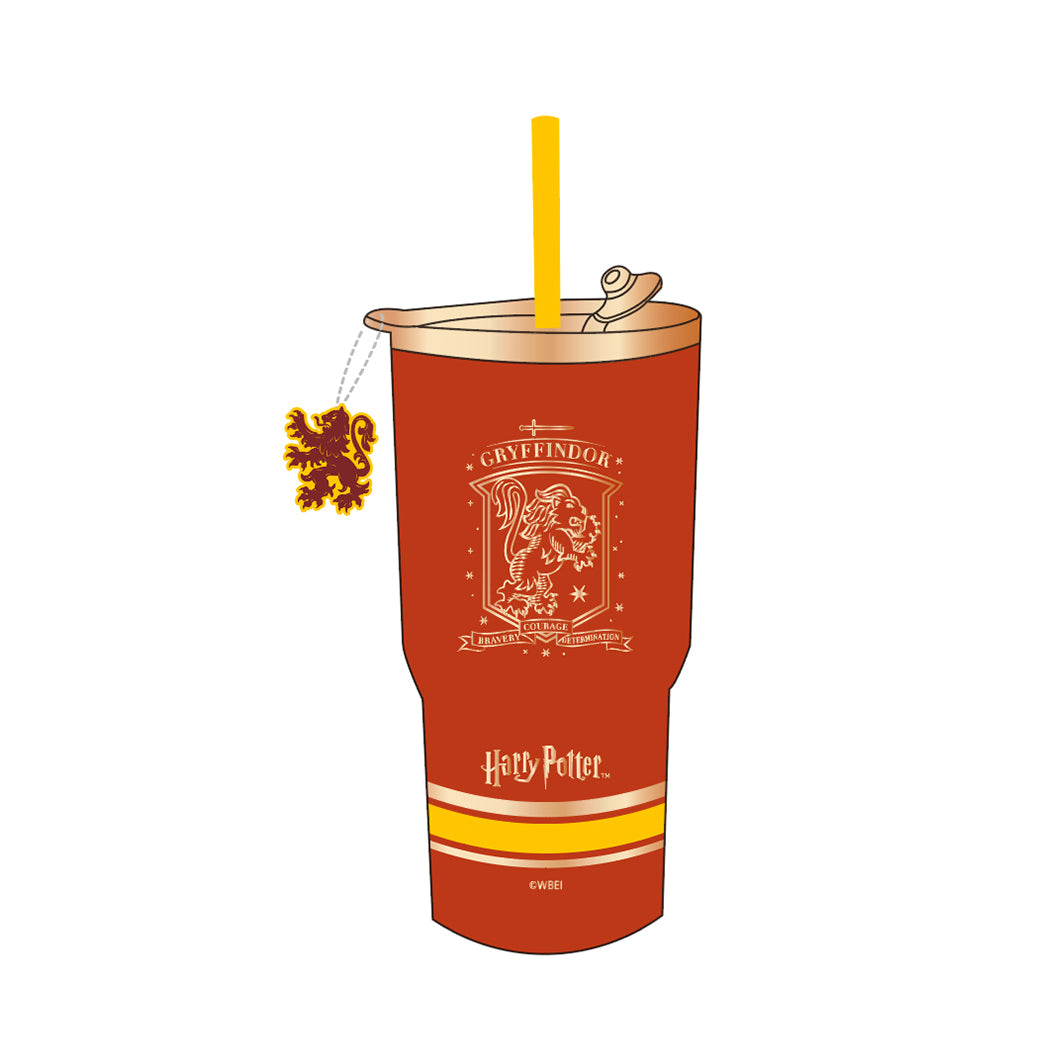 MINISO HARRY POTTER STEEL TUMBLER WITH CHARM AND STRAW (580ML, RED) 2017941813109 STEEL CUP