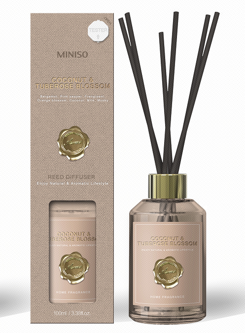 MINISO CLASSICAL SERIES REED DIFFUSER ( COCONUT & TUBEROSE BLOSSOM ) 2018087613103 SCENT DIFFUSER
