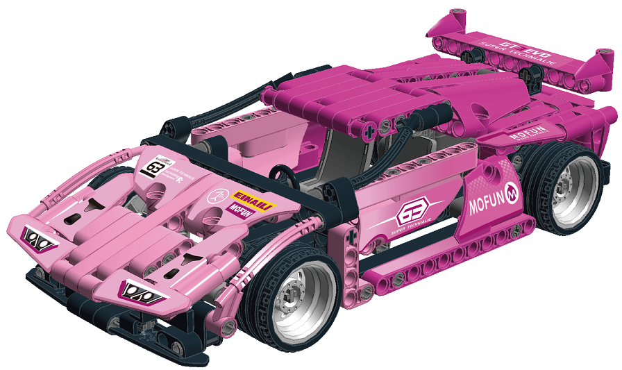 MINISO PULL-BACK BUILDING BLOCK RACING CAR SERIES(PINK,MY-006) 2018302011110 BUILDING BLOCKS