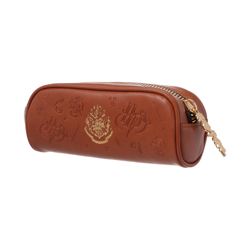MINISO HARRY POTTER EMBOSSED GOLD-STAMPING STATIONERY CASE ( BROWN ) 2018367710102 STATIONERY ORGANIZER