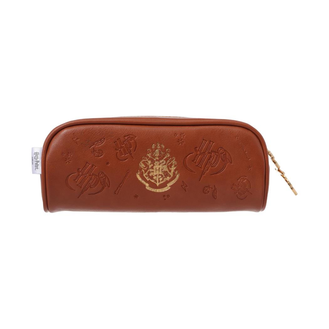 MINISO HARRY POTTER EMBOSSED GOLD-STAMPING STATIONERY CASE ( BROWN ) 2018367710102 STATIONERY ORGANIZER
