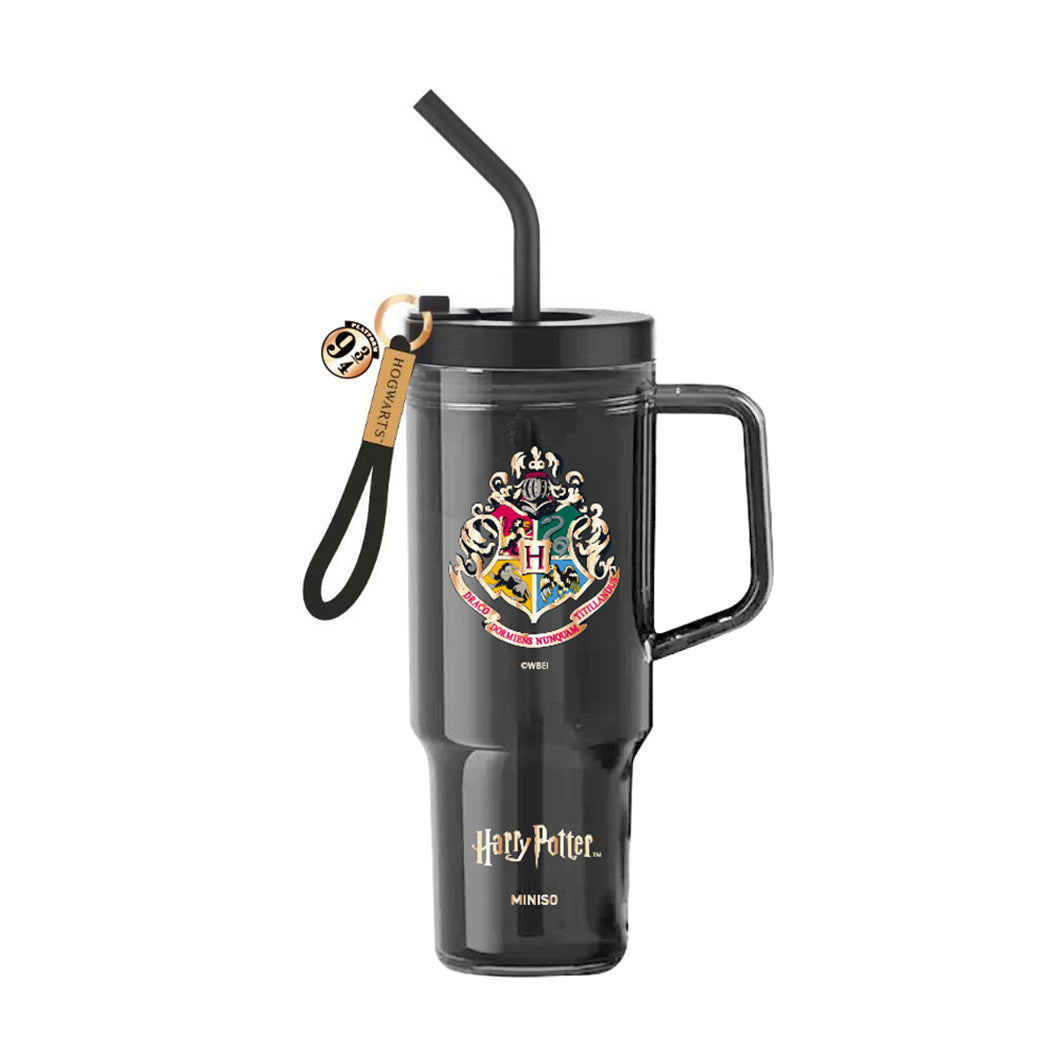 MINISO HARRY POTTER EXTRA LARGE PLASTIC BOTTLE WITH STRAW 1250ML - A (BLACK) 2018445810106 PLASTIC WATER BOTTLE