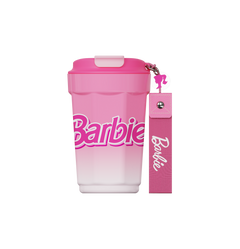 MINISO FANCY BARBIE COLLECTION DOUBLE WALL STEEL TUMBLER WITH STRAP ( 360ML ) 2018482210105 PLASTIC WATER BOTTLE