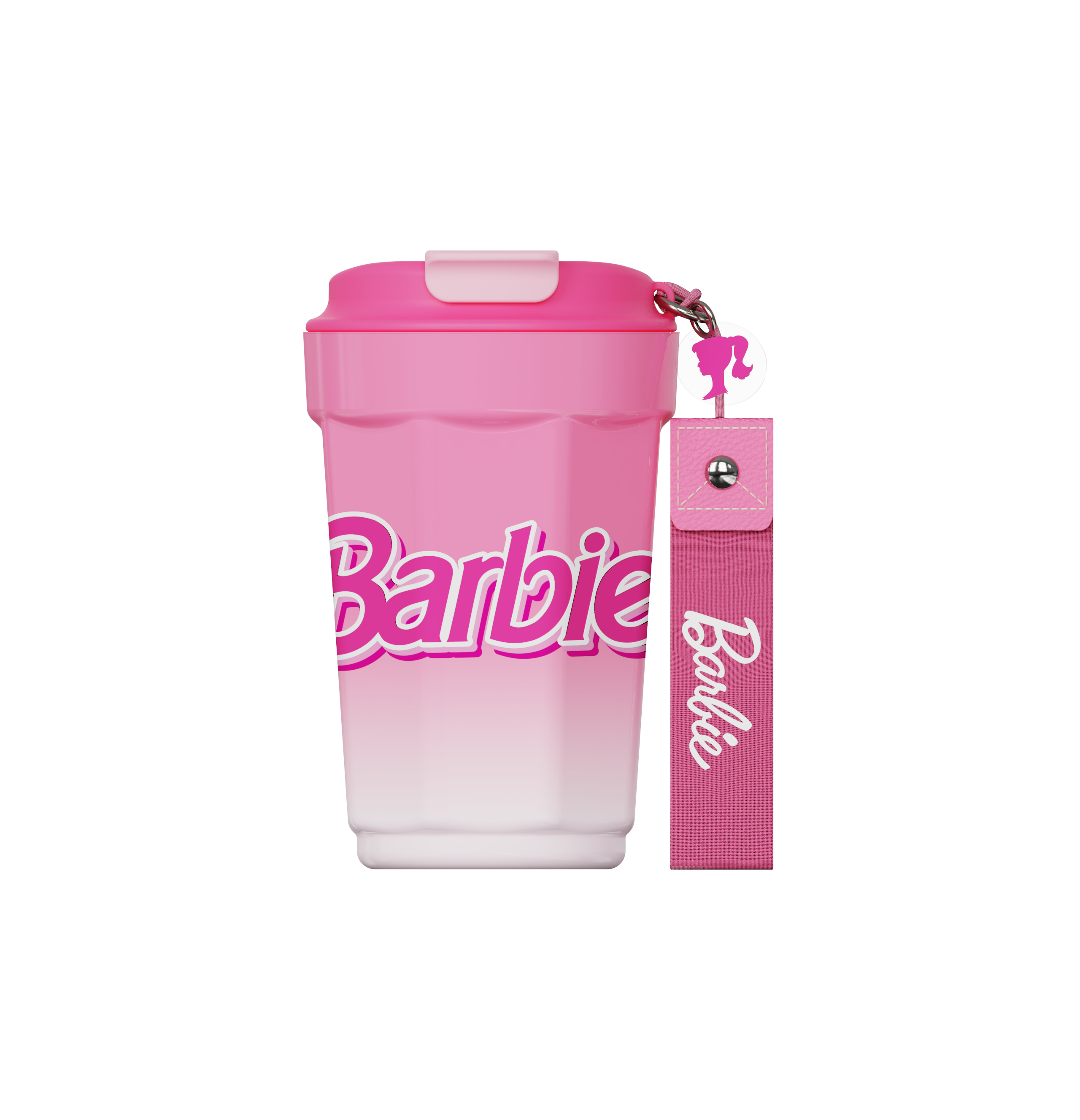 MINISO FANCY BARBIE COLLECTION DOUBLE WALL STEEL TUMBLER WITH STRAP ( 360ML ) 2018482210105 PLASTIC WATER BOTTLE