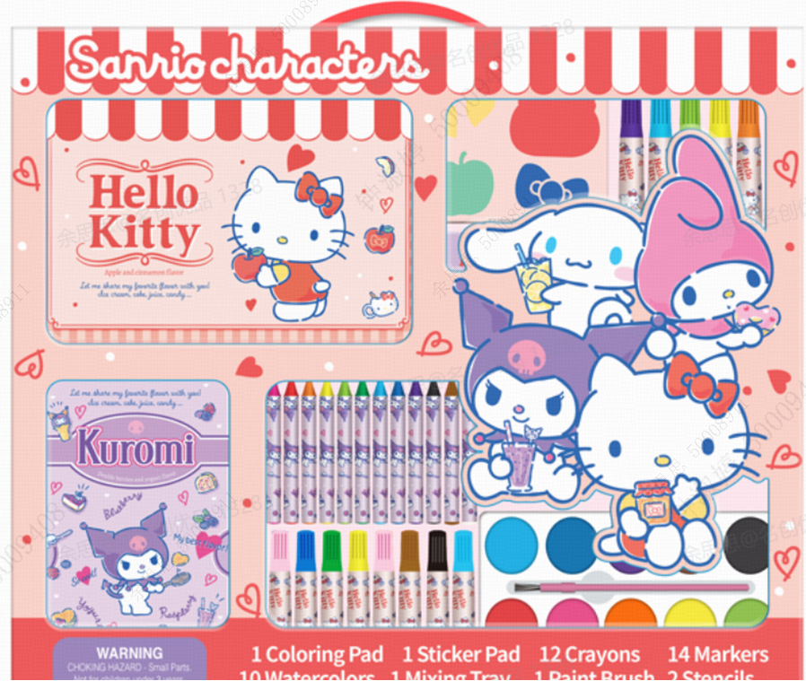 MINISO SANRIO CHARACTERS DESSERT COLLECTION DRAWING SET ( PDQ ) 2018531010106 PAINTING TOYS