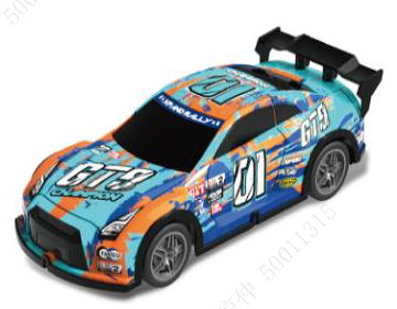 MINISO REMOTE-CONTROL GRAFFITI RACING CAR ( BLUE, WITH LIGHT ) 2018541611102 TOY WITH SOUND AND LIGHT