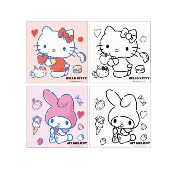 MINISO SANRIO CHARACTERS DESSERT COLLECTION TEXTURE PAINTING ( 2 ASSORTED MODELS ) ( B ) 2018554010107 EDUCATIONAL TOYS