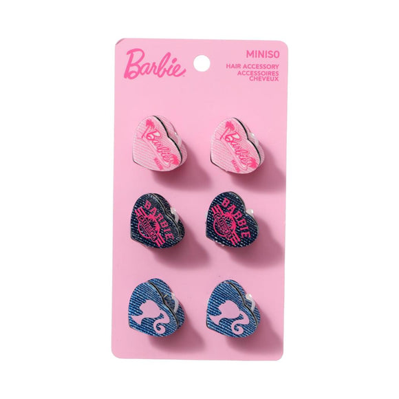MINISO BARBIE PINK COLLECTION HAIR CLAW CLIPS ( 6 PCS ) 2019124910100 HAIR CLIPPERS