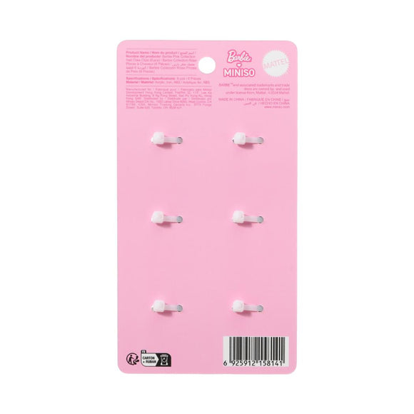 MINISO BARBIE PINK COLLECTION HAIR CLAW CLIPS ( 6 PCS ) 2019124910100 HAIR CLIPPERS