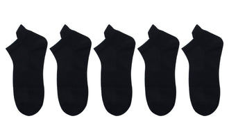 MINISO FIVE-PAIR COTTON MEN’S ANKLE SOCKS (BLACK) 2020075011105 MEN'S LOW-CUT SOCKS