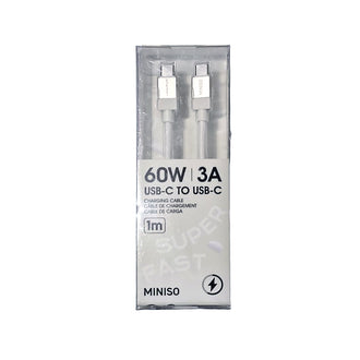 MINISO LIFE IS FOR FUN SERIES CTC FAST CHARGING CABLE (WHITE) 2020178312109 TYPE-C CHARGING CABLE