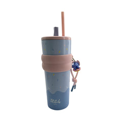 MINISO DISNEY STITCH DINNER PARTY COLLECTION DOUBLE WALL STEEL TUMBLER WITH STRAW 800ML (STITCH) 2020334110105 STEEL CUP